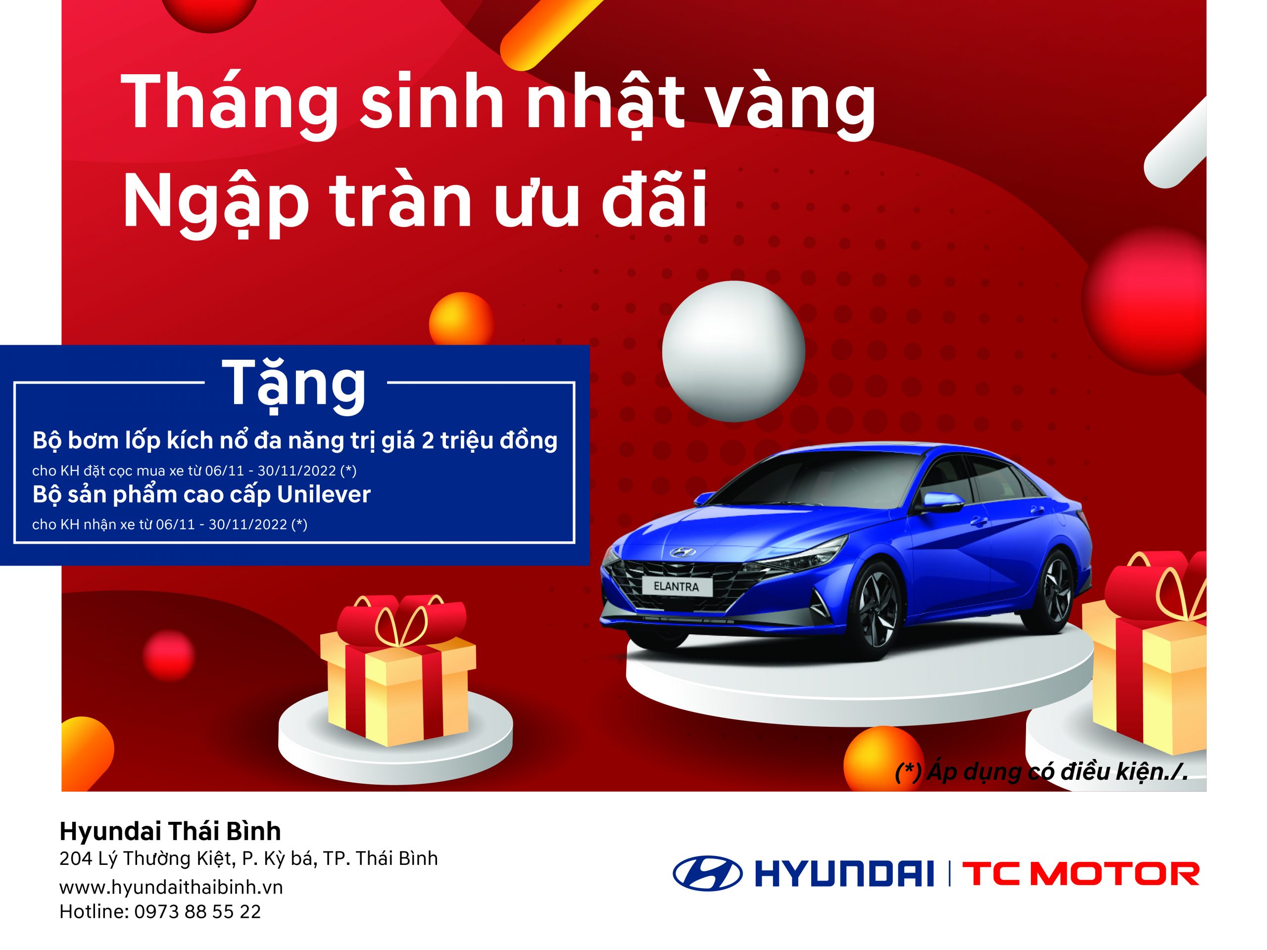 Ưu đãi tháng sinh nhật vàng tại Hyundai Thái Bình