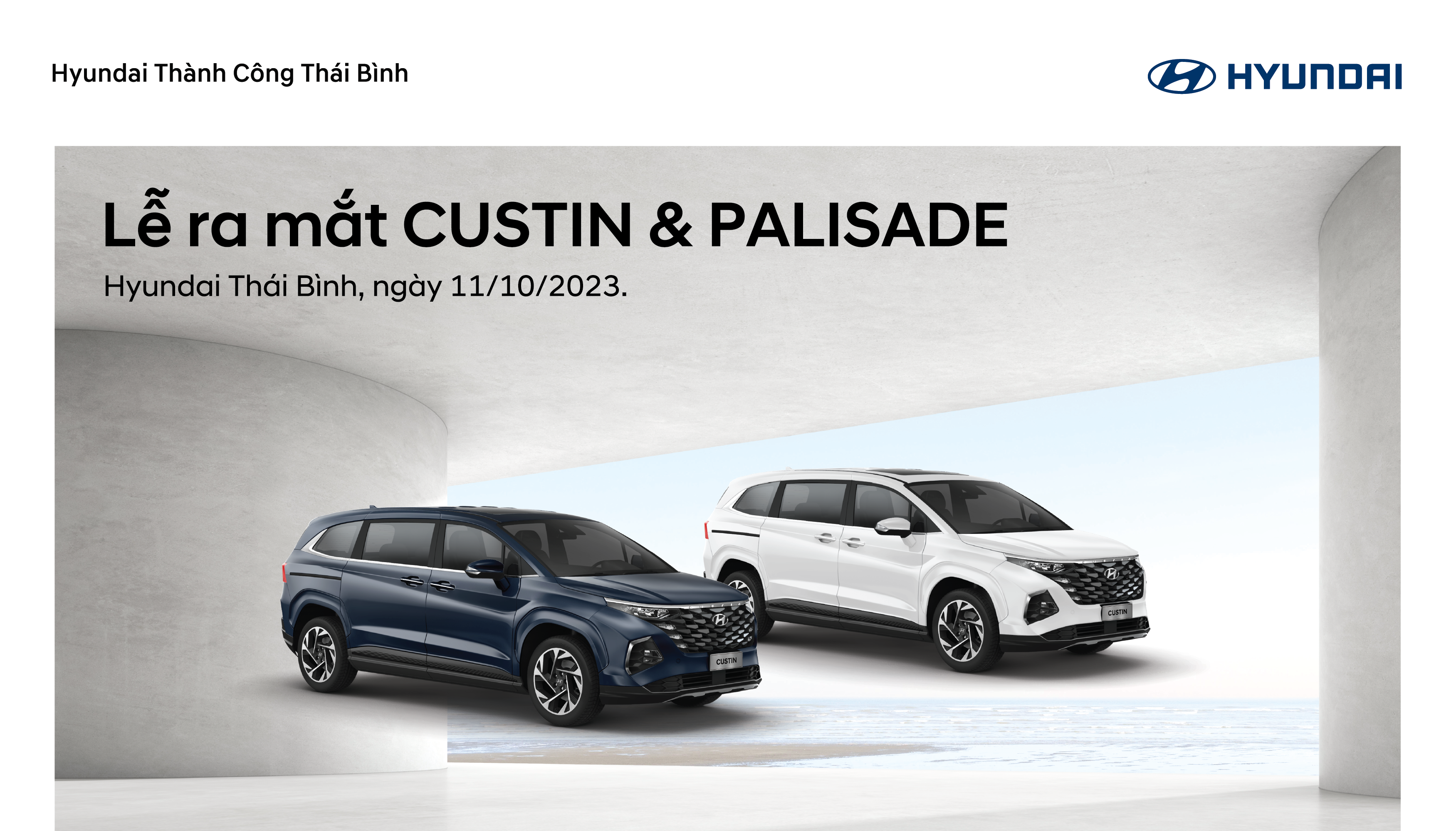 Thư mời sự kiện ra mắt Hyundai Custin và Hyundai Palisade