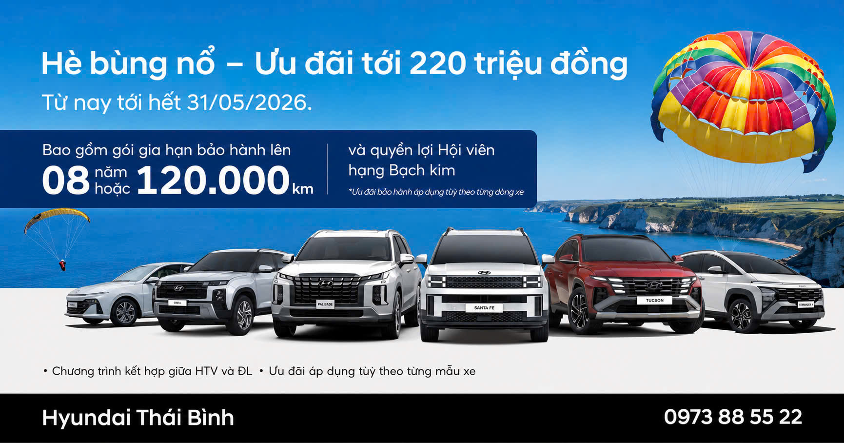 HYUNDAI THÀNH CÔNG THÁI BÌNH TRIỂN KHAI CHƯƠNG TRÌNH “HÈ BÙNG NỔ – ƯU ĐÃI TỚI 220 TRIỆU ĐỒNG”